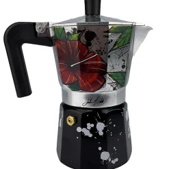 Cocina Criolla Greca 6-Cup Joshua Montes "Coqui" Primula Classic Stovetop Espresso And Coffee Maker, Multicolor, Total Qty 1