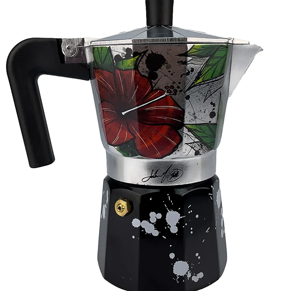 Cocina Criolla Greca 6-Cup Joshua Montes "Coqui" Primula Classic Stovetop Espresso And Coffee Maker, Multicolor, Total Qty 1