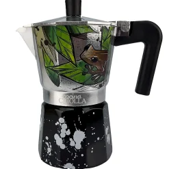 Cocina Criolla Greca 6-Cup Joshua Montes "Coqui" Primula Classic Stovetop Espresso And Coffee Maker, Multicolor, Total Qty 1