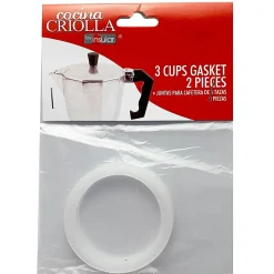 Cocina Criolla Greca 3-Cup Replacement Gasket, White, Total Qty 1