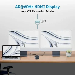 CODi CentroM3 Multi-Port USB-C Docking Station - with Dual 4K HDMI, Gigabit Ethernet & Power Delivery