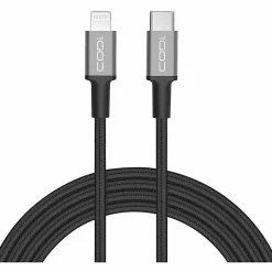 CODi 6ft Braided Nylon USB-C to MFI Lightning Charge & Sync Cable - Durable braided nylon cable