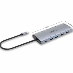 CODi 12-in-1 USB-C Multi-Port Hub - Expand a single USB-C connection into multi-display video, networking, charging, and peripheral connectivity