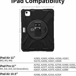 CODi Rugged Case - Integrated Screen Protector for iPad Air 11" (M2), iPad Pro 11"