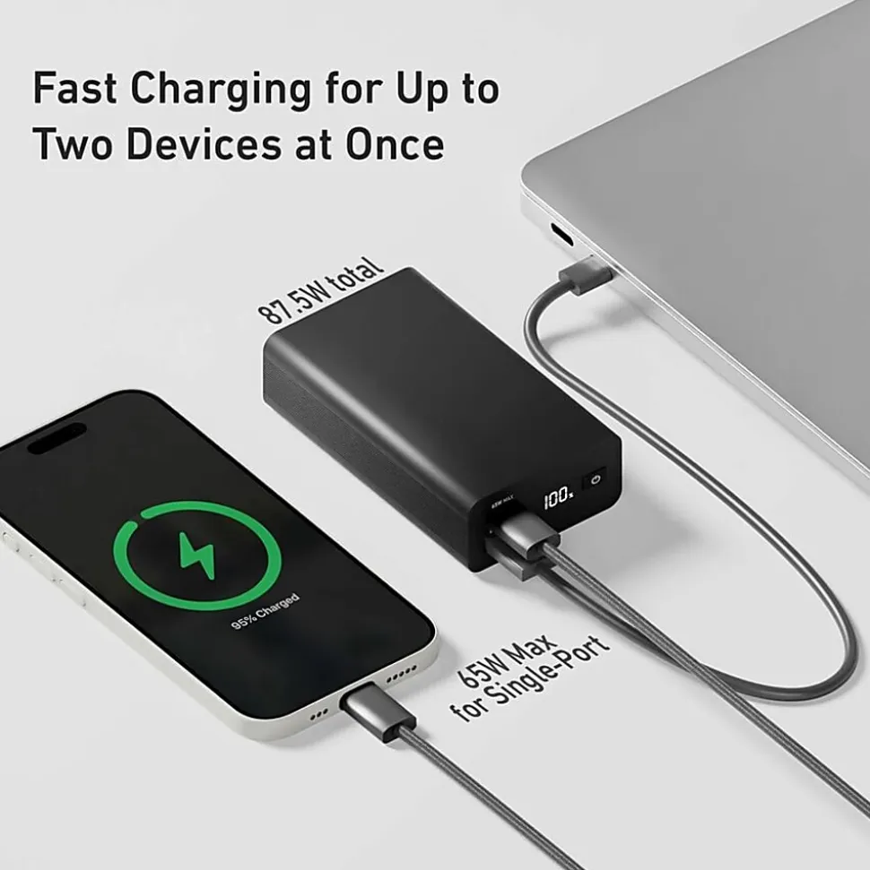 CODi 65W Laptop and Device Power Bank - with USB-C and USB-A Charging
