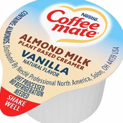 Coffee mate Almond Milk Vanilla Plant-Based Liquid Creamer Singles - Natural Vanilla Almond Milk Flavor - 0.38 fl oz (11 mL)Tub - 50 / Box