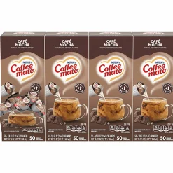 Coffee mate Café Mocha Nondairy Liquid Creamer Singles - Cafe Mocha Flavor - 0.38 fl oz (11 mL) - 200 Serving - 50/Box - 4 / Carton