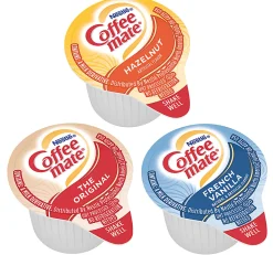 Coffee-Mate Creamer Singles Variety Pack, 0.38 Oz, 50 Creamers Per Carton, Case of 3 Cartons