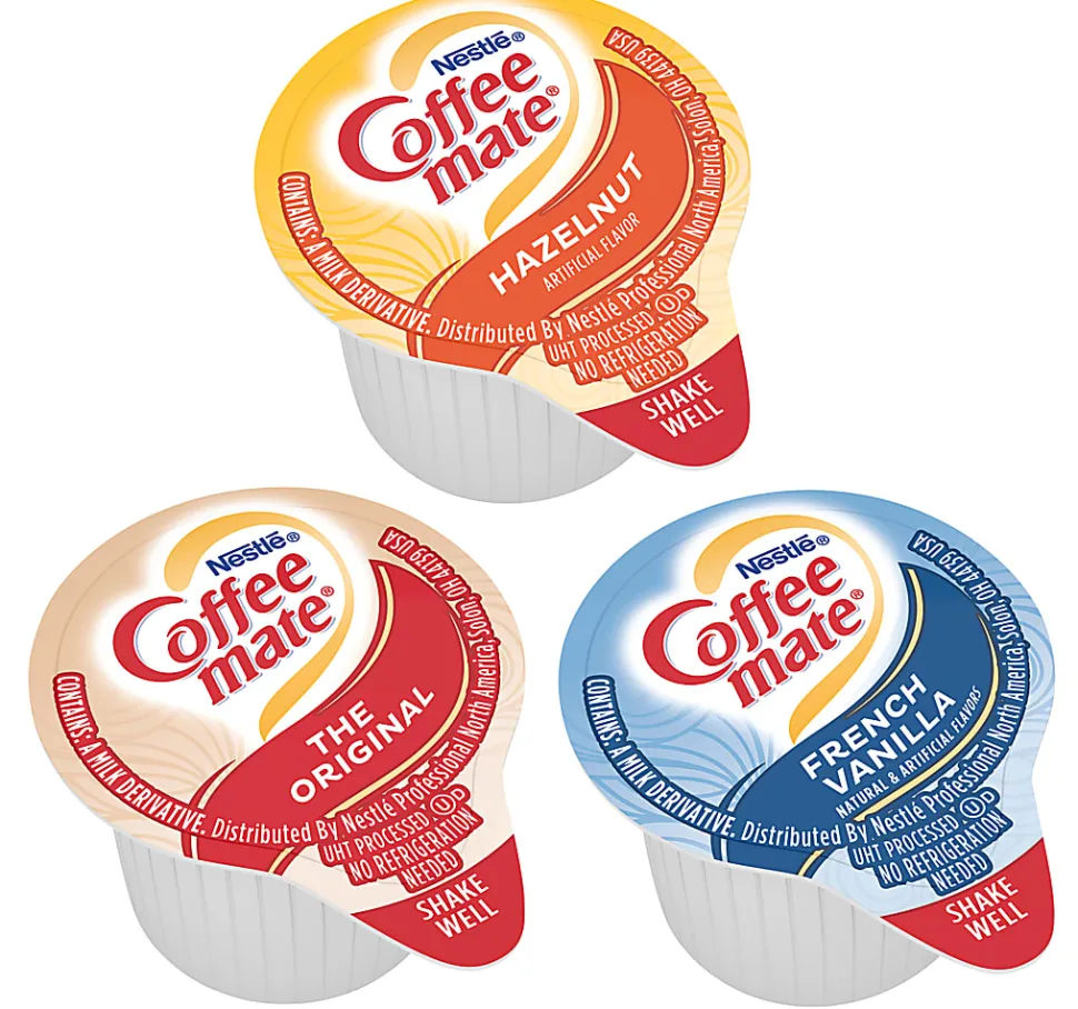 Coffee-Mate Creamer Singles Variety Pack, 0.38 Oz, 50 Creamers Per Carton, Case of 3 Cartons