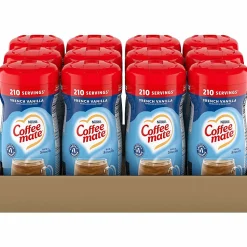 Coffee mate French Vanilla Powdered Coffee Creamer Canister - French Vanilla Flavor - 15 oz Canister - 12 / Carton