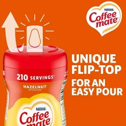 Coffee mate Hazelnut Powdered Coffee Creamer - Hazelnut Flavor - 0.94 lb (15 oz) - 1692 Serving - 12 / Carton