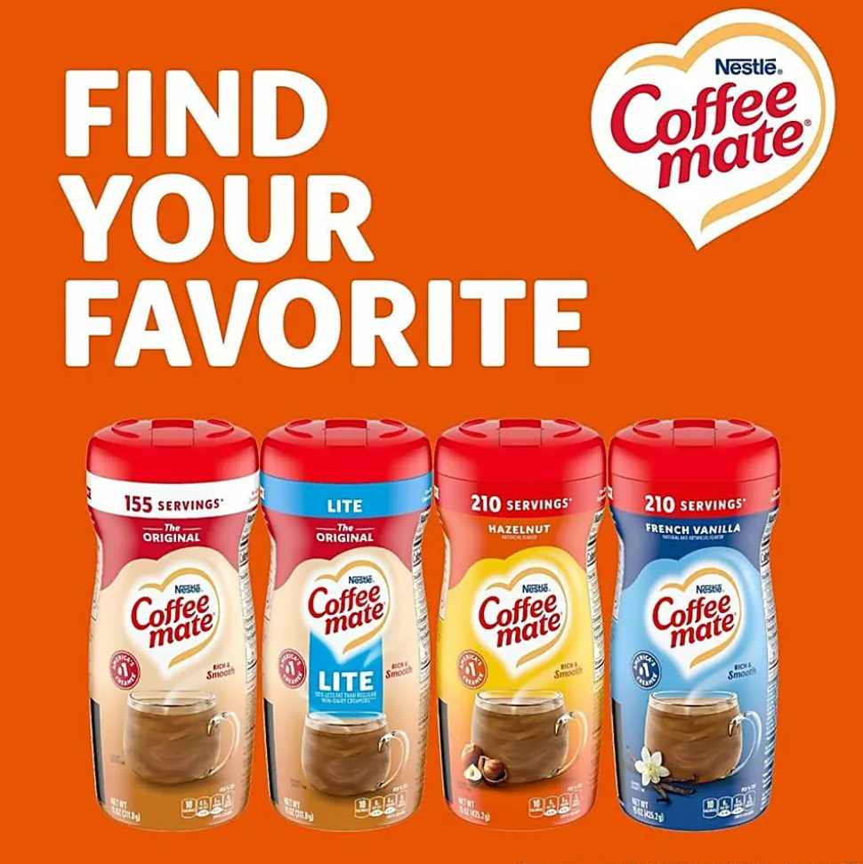 Coffee mate Hazelnut Powdered Coffee Creamer - Hazelnut Flavor - 0.94 lb (15 oz) - 1692 Serving - 12 / Carton
