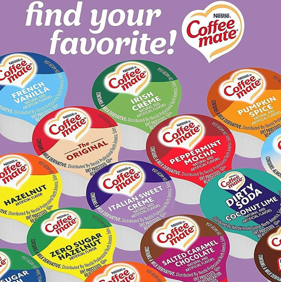 Coffee mate Italian Sweet Creme Nondairy Liquid Creamer Singles - Italian Sweet Creme Flavor - 0.38 fl oz (11 mL) - 180 / Carton