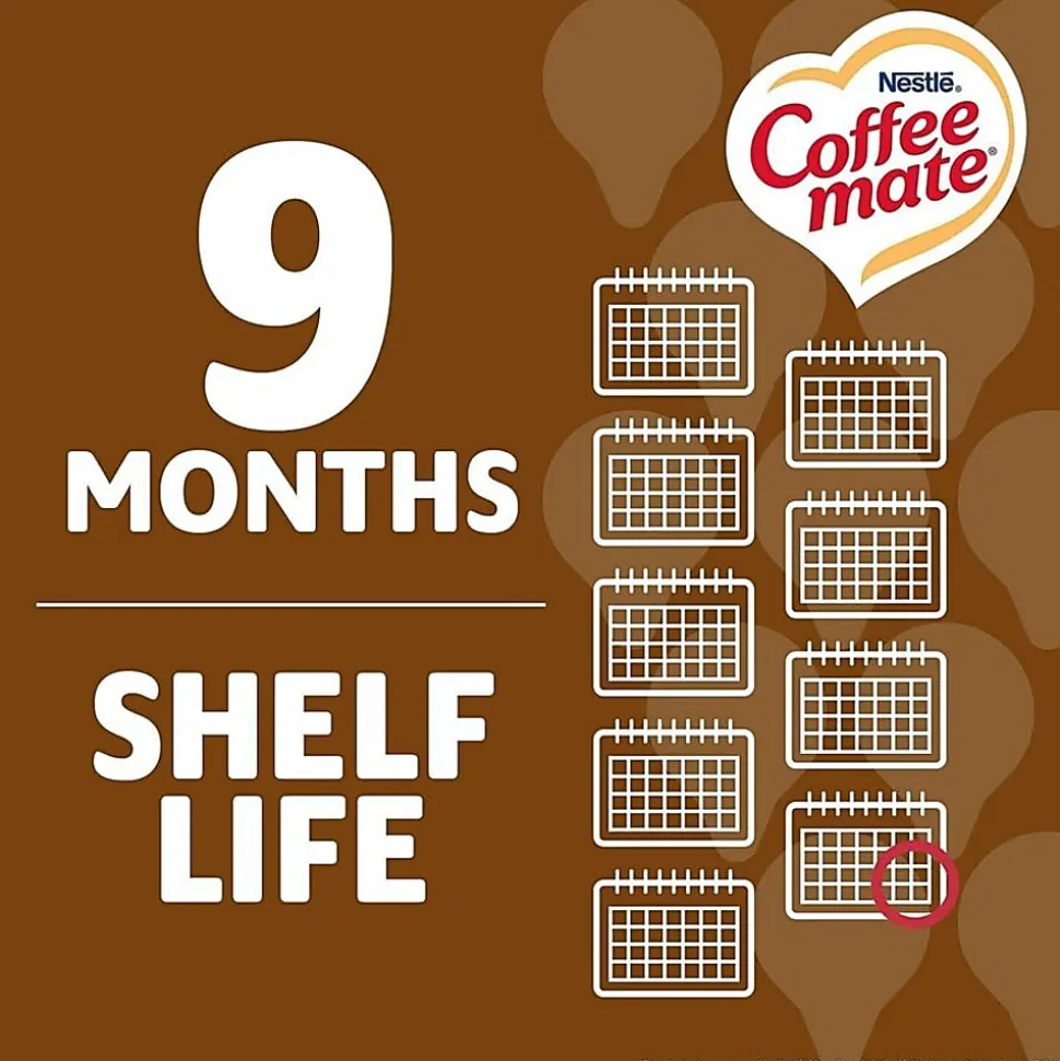 Coffee-Mate Liquid Coffee Creamer Tub Singles, 0.38 Oz, Snickers Flavor, Pack Of 50 Singles