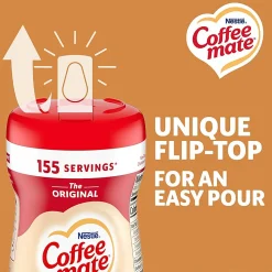 Coffee mate Original Powdered Coffee Creamer Canister - Original Flavor - 11 oz Canister - 12 / Carton - 1860 Serving