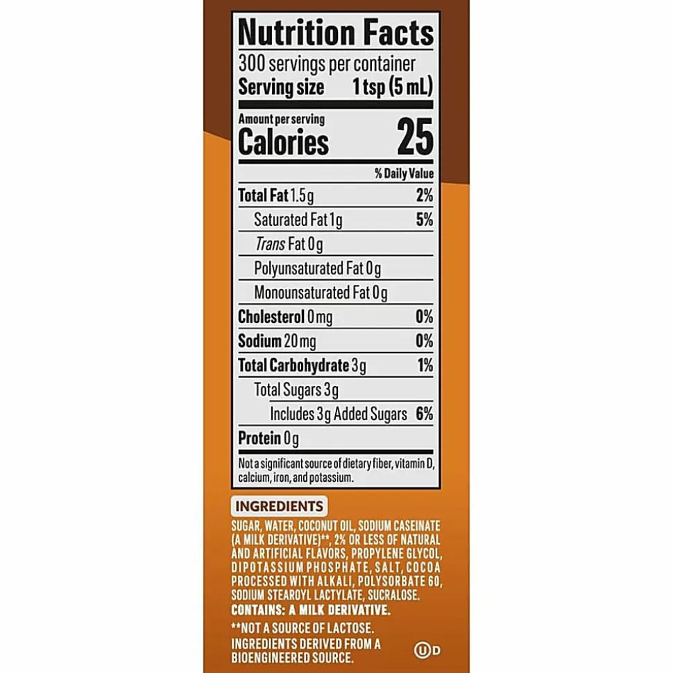 Coffee mate Salted Caramel Chocolate Liquid Coffee Creamer Pump Bottle - Salted Caramel Chocolate Flavor - 50.7 fl oz - 2/Carton Bottle - 600 Serving