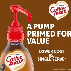 Coffee mate Snickers Flavored Liquid Creamer Pump Bottle - Snicker Flavor - 50.72 fl oz (1.50 L)Bottle - 1 Each