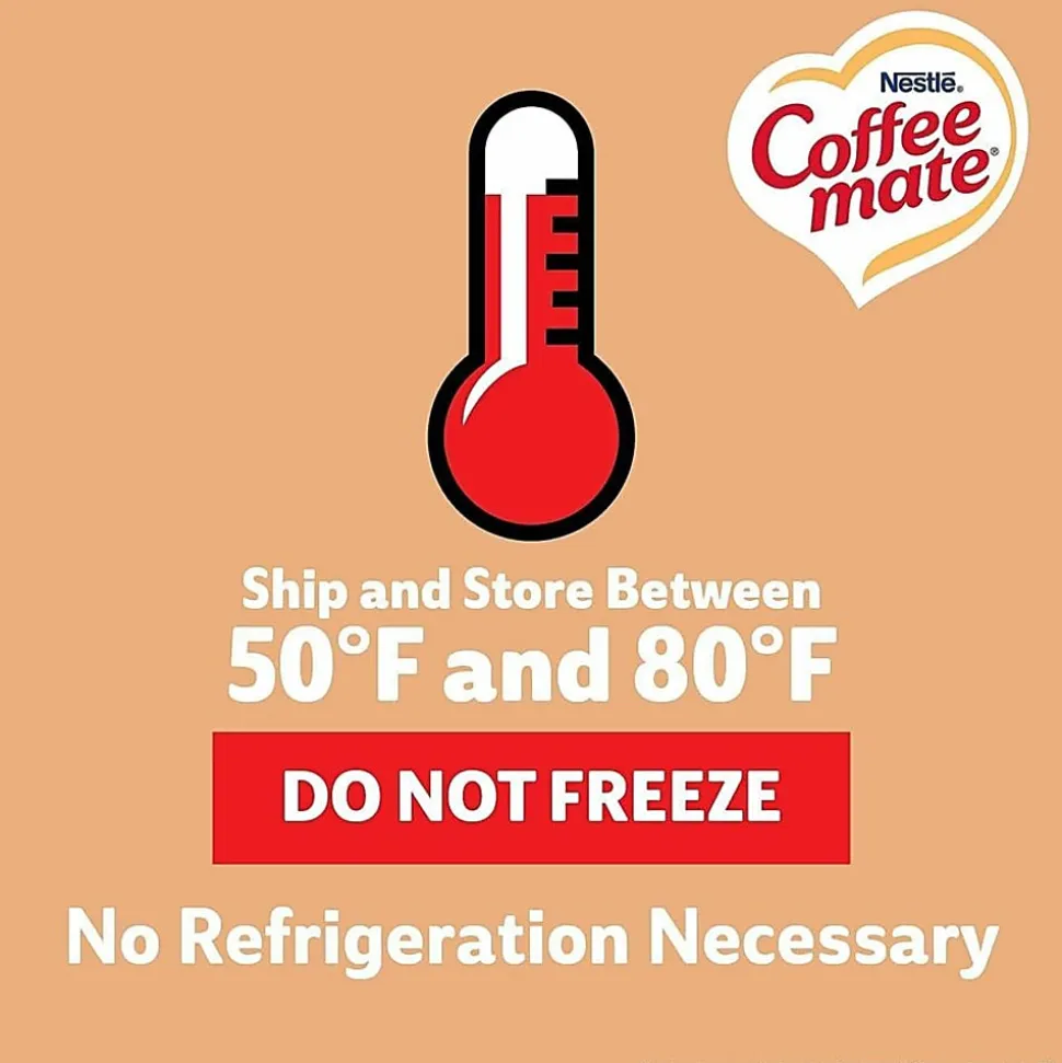 Coffee mate Vanilla Caramel Nondairy Liquid Creamer Singles - Vanilla Caramel Flavor - 0.38 fl oz (11 mL) - 180 / Carton