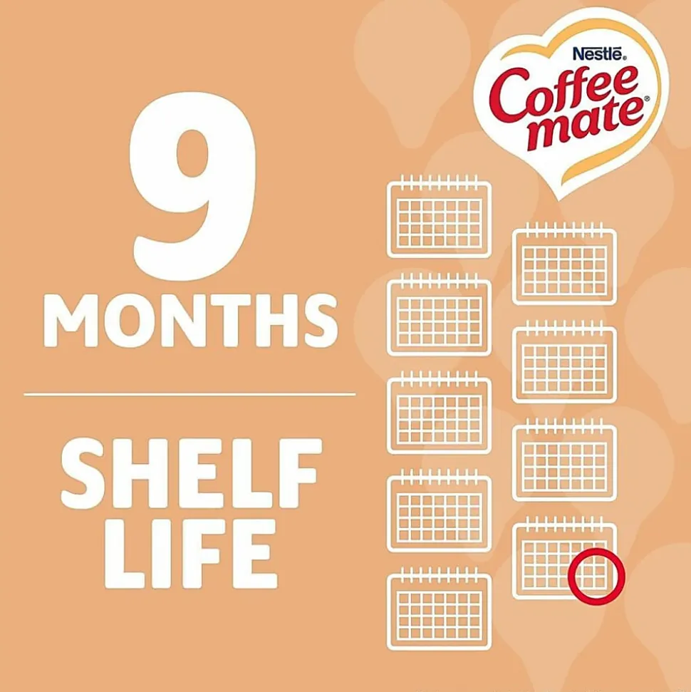 Coffee mate Vanilla Caramel Nondairy Liquid Creamer Singles - Vanilla Caramel Flavor - 0.38 fl oz (11 mL) - 180 / Carton