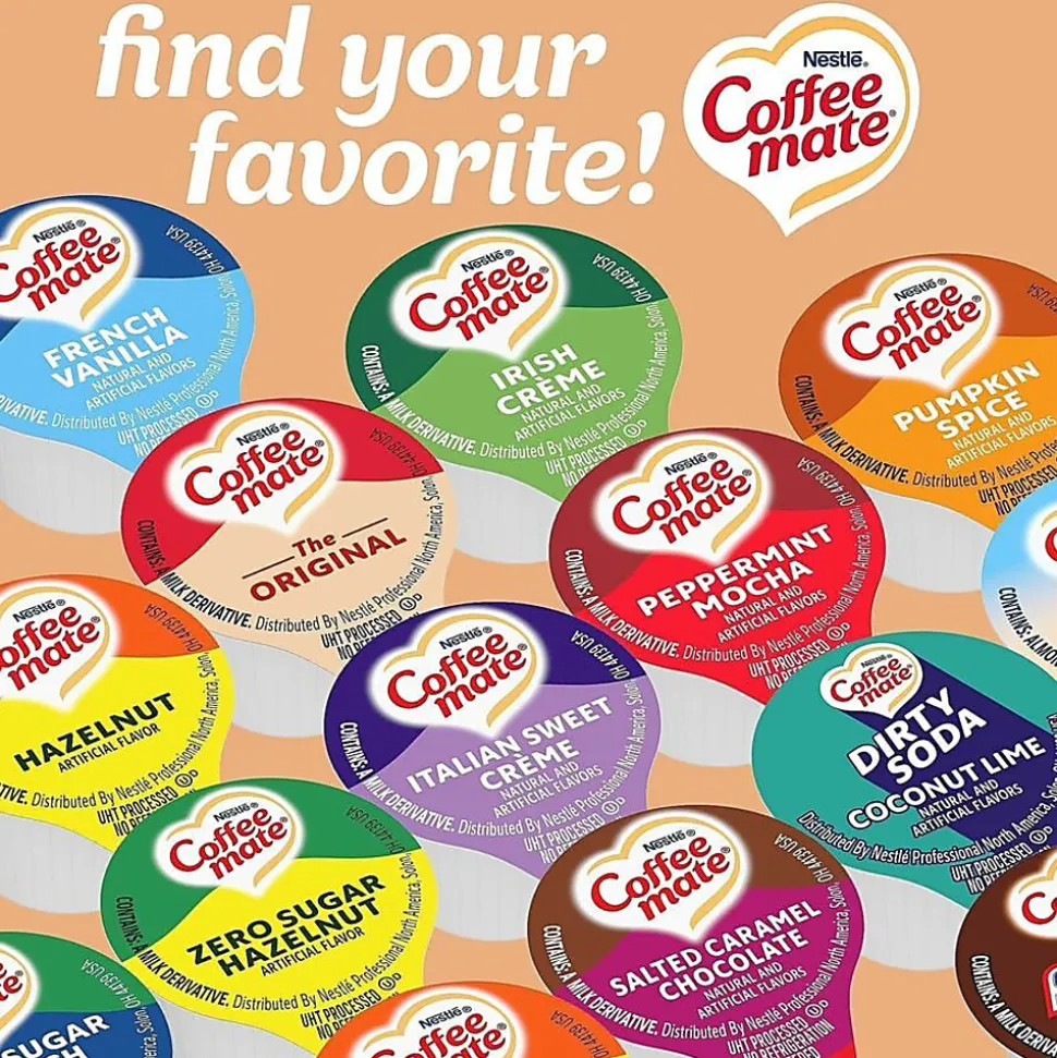 Coffee mate Vanilla Caramel Nondairy Liquid Creamer Singles - Vanilla Caramel Flavor - 0.38 fl oz (11 mL) - 180 / Carton