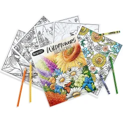 Coloring book with premium paper and line art for older kids and adults