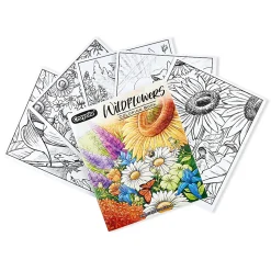 Coloring book with premium paper and line art for older kids and adults