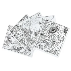 Coloring book with premium paper and line art for older kids and adults