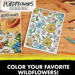 Coloring book with premium paper and line art for older kids and adults