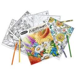 Coloring book with premium paper and line art for older kids and adults
