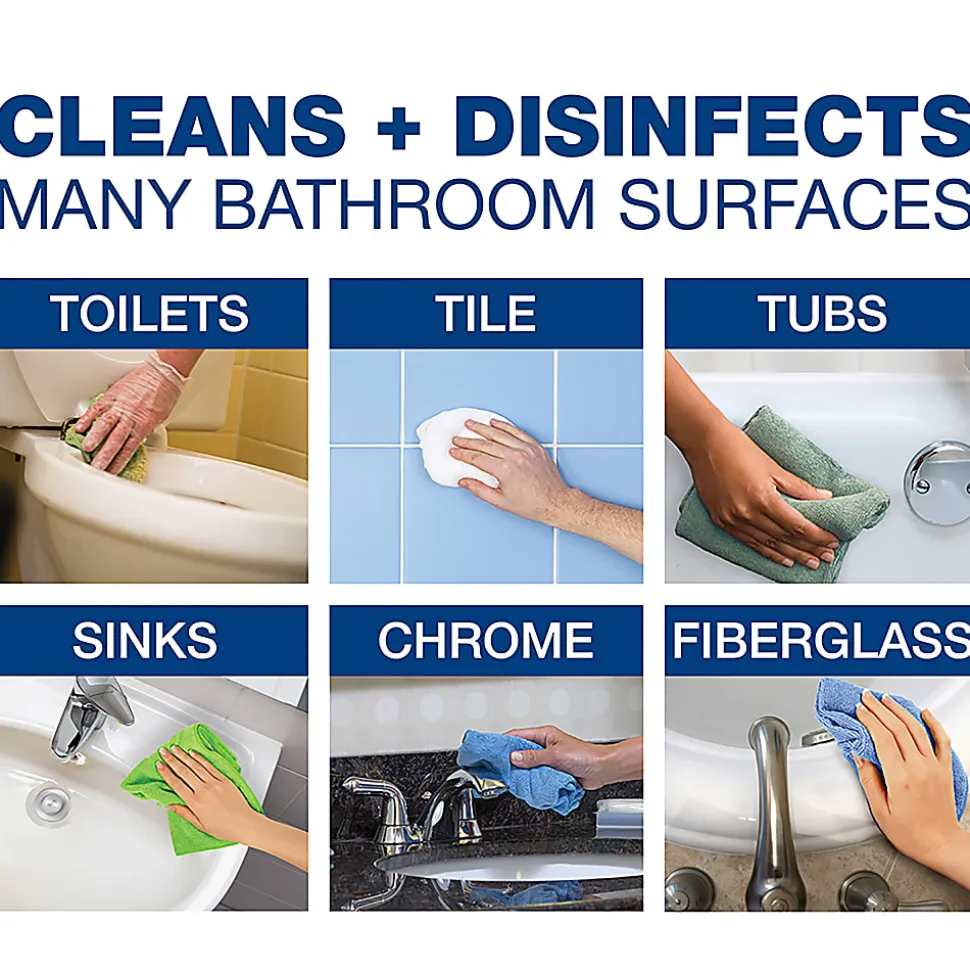 Comet Professional Disinfecting-Sanitizing Bathroom Cleaner, 32 Oz Per Bottle, Case Of 6 Bottles