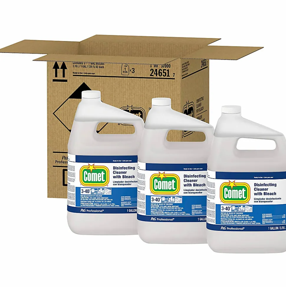 Comet® Professional Disinfecting Cleaner With Bleach, 128 Oz Bottle, Case Of 3