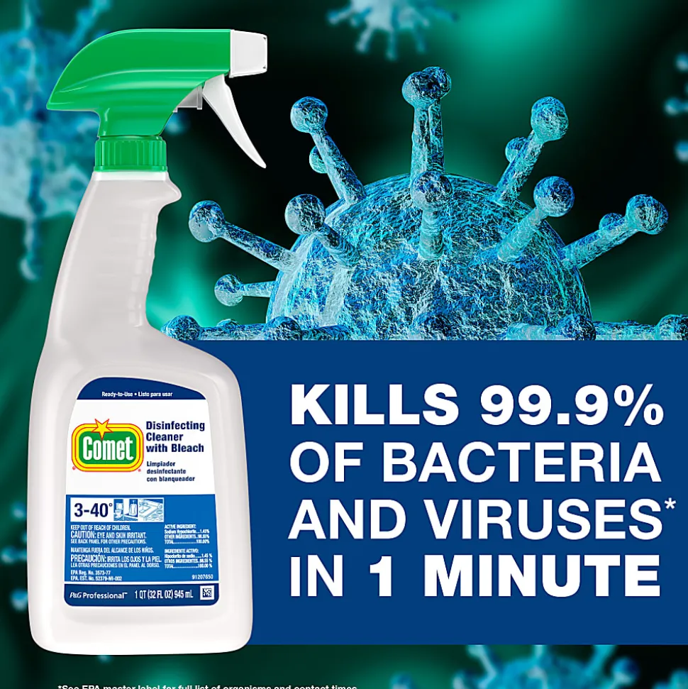 Comet® With Bleach Refill, Disinfectant Cleaner, 1 Gallon (128 Oz)