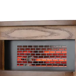 Comfort Glow® QEH1408 1,500-Watt-Max Infrared Cabinet Heater With Thermostat And Remote, 15-1/2”H x 12”W x 10-13/16”D, Brown