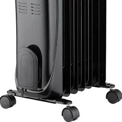 Comfort Glow® 1,500-Watt 7-Fin Oil-Filled Heater With Thermostat, 9” x 25-1/4”, Black