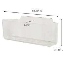 Command Clear Large Caddy with Clear Strips, Large, 4lb, Clear, 1 Caddy, 4 Strips, HOM15CLR-ES