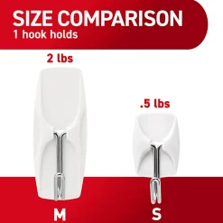 Command 3 Clear Small Wire Toggle Hooks and 4 Command Strips, Holds up to 0.5 lb, 17067