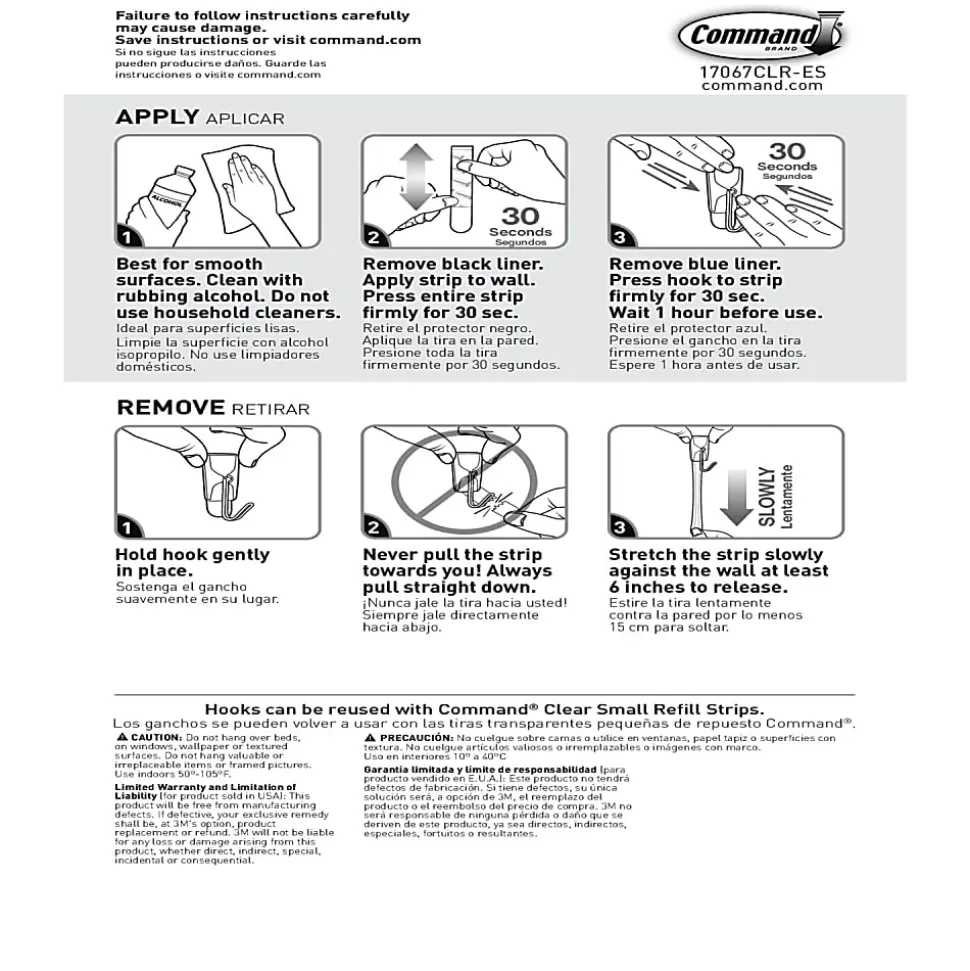Command 9 Clear Small Wire Toggle Hooks and 12 Command Strips, Damage Free Hanging Hooks Wall Hangers for Hanging Home Decor, Holds up to 0.5 lb