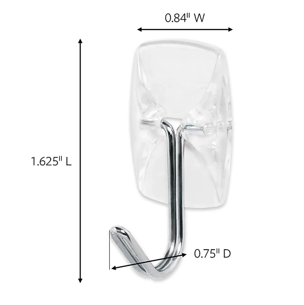 Command 9 Clear Small Wire Toggle Hooks and 12 Command Strips, Damage Free Hanging Hooks Wall Hangers for Hanging Home Decor, Holds up to 0.5 lb