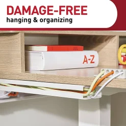 Command™ Cord Organizer Channel, 1 White Channel, 8 Large Strips, 10