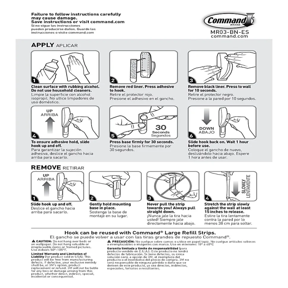 Command™ Damage-Free Hanging, Holds Strongly, Removes Cleanly
