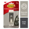 Command Damage-Free Hook, Modern Reflections, Metal, Large, Brushed Nickel