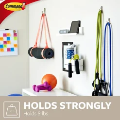 Command Damage-Free Hook, Modern Reflections, Metal, Large, Brushed Nickel