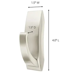 Command Damage-Free Hook, Modern Reflections, Metal, Large, Brushed Nickel