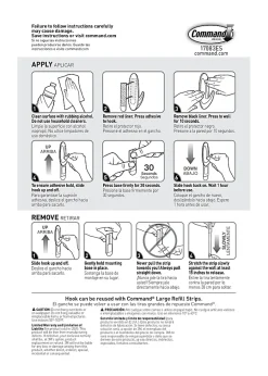 Command Designer Hooks Value Pack, 5 lb, 4 large hooks, 6 large strips