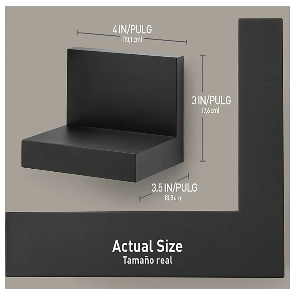 Command™ Display Ledge, 3"H x 4"W x 3 1/2"D, Slate