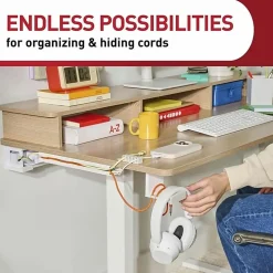 Command™ Headphone Hanger, 1 White Hook, 4 Large Strips, Great for Damage-Free Desk Organization with Headphones