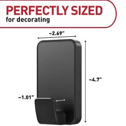 Command™ Jumbo Hook, 2 XL Hooks, 8 Adhesive Strips, Damage Free Hanging, No Tools Wall Hanging Strips For Living Spaces