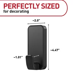 Command™ Jumbo Hook, 2 XL Hooks, 4 Adhesive Strips, Damage Free Hanging, No Tools Wall Hanging Strips For Living Spaces
