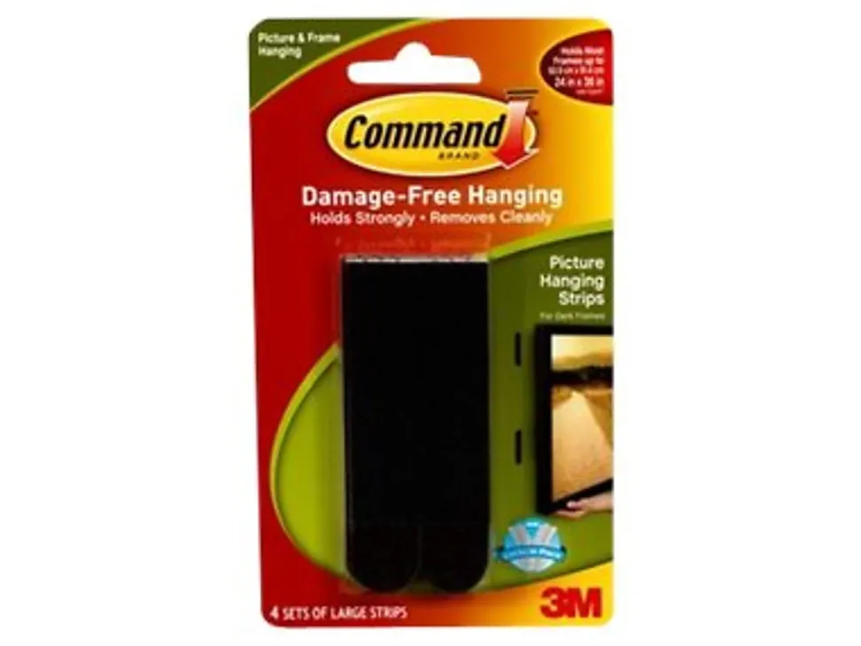 Command™ Large Black Picture Hanging Strips, 17206BLK