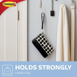 Command Large Clear Hook with Clear Strips Value Pack, 3 Hooks/Pack, 6 Strips/Pack